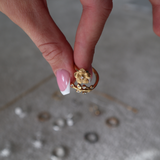 Saga snurrande ring - återvunnet rostfritt stål (Justerbar/onesize) - Guld