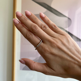 Vanessa skjutande stressring - Sterling Silver 925 (Justerbar)