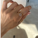 Maja snurrande Ring - Återvunnet rostfritt stål (Justerbar/Onesize) - Guld rosa