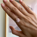 Maja snurrande Ring - Återvunnet rostfritt stål (Justerbar/Onesize) - Silver rosa