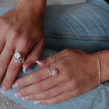 Maja snurrande Ring - rosa