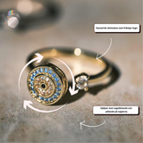 Zeia spinning Ring - Sterling Silver 925 (Justerbar) - Guldplätering -  tidigast möjliga leverans v.39
