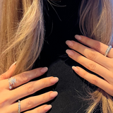 Maja snurrande Ring - Återvunnet rostfritt stål (Justerbar/Onesize) - Silver
