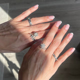 Maja snurrande Ring - Återvunnet rostfritt stål (Justerbar/Onesize) - Silver