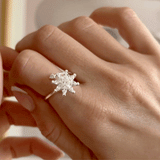 Maja snurrande Ring - Återvunnet rostfritt stål (Justerbar/Onesize) - Silver
