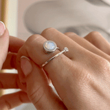 Thea snurrande ring - sterling silver 925 (Justerbar)